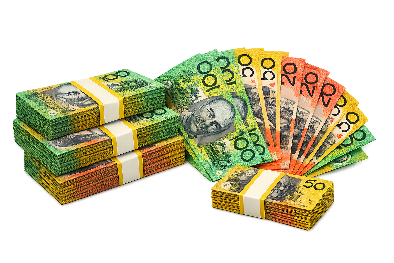 Australian cash representing Loan Location's $2,000 cash giveaway